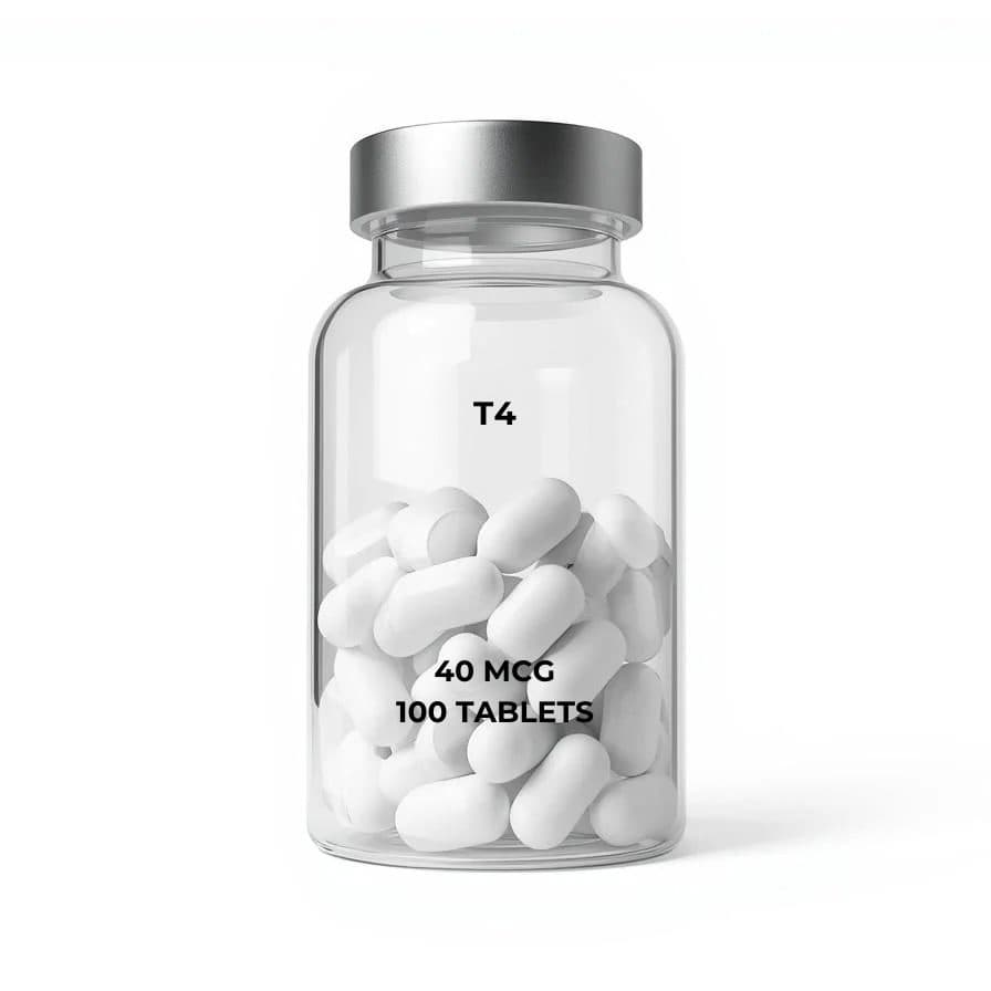 T4 Levothyroxine 40mcg Tablets | 100-Count | Levothyroxine / T4 — research compound product image